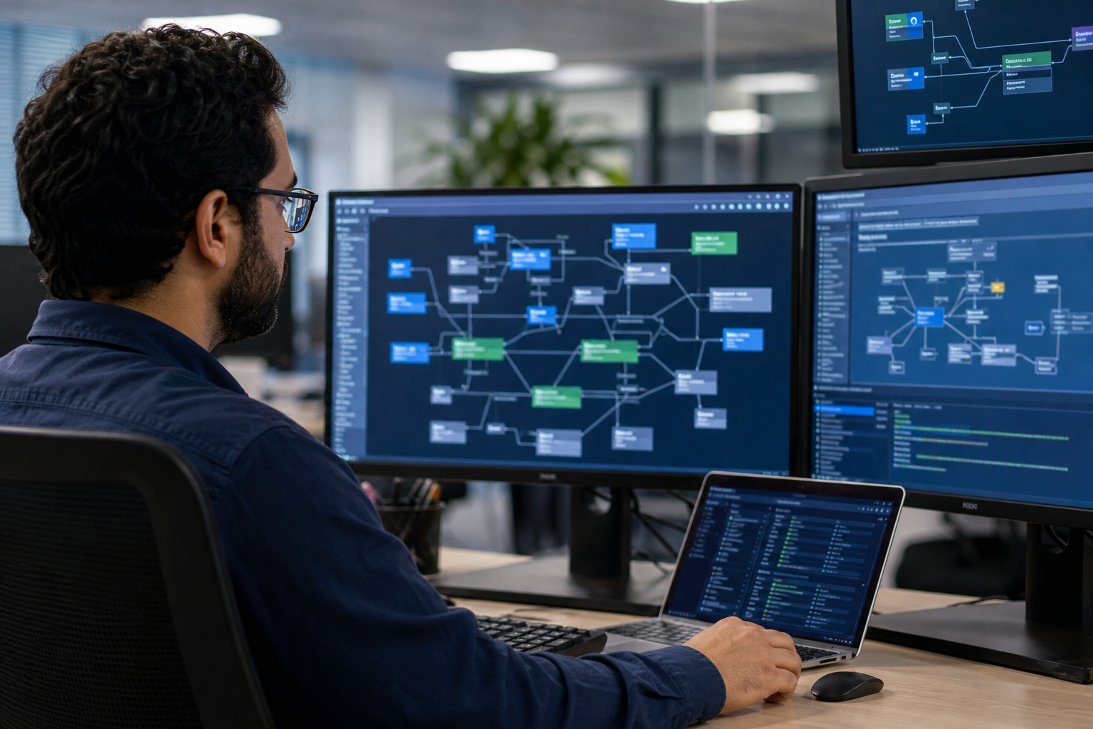 System integration architecture connecting business platforms