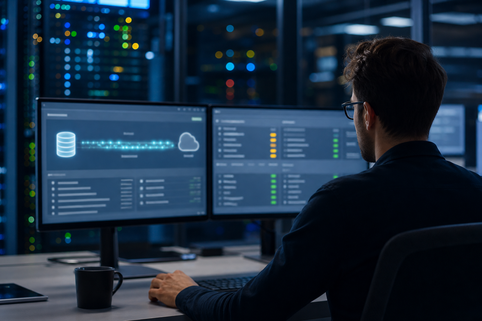 Automated data exchange between connected software systems