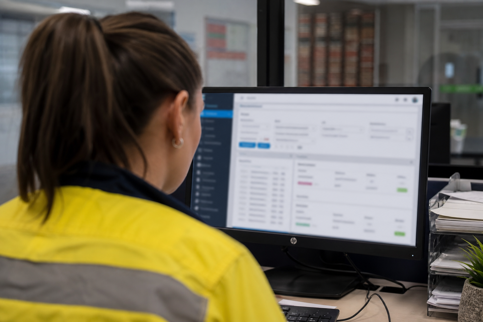 Custom business application interface developed for operational workflows
