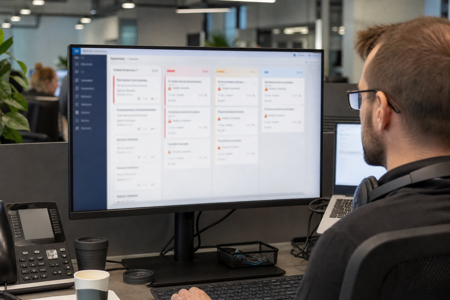 Support workflow showing ticket triage, severity tiers, and escalation paths