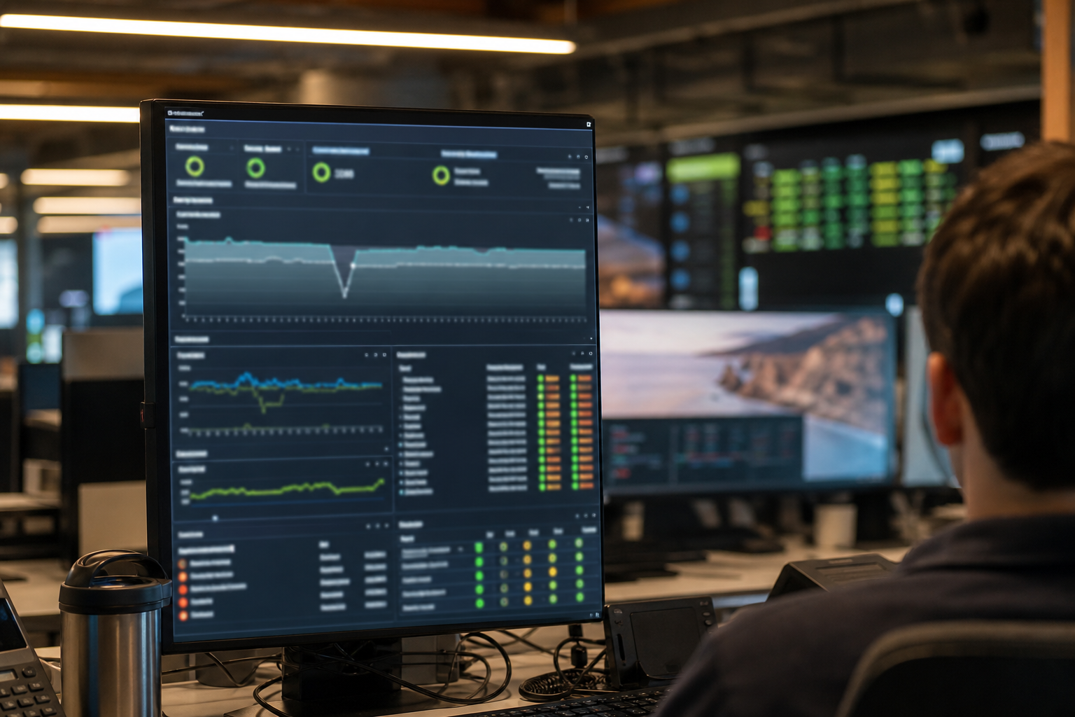 Monitoring dashboard for API integration health and queue status