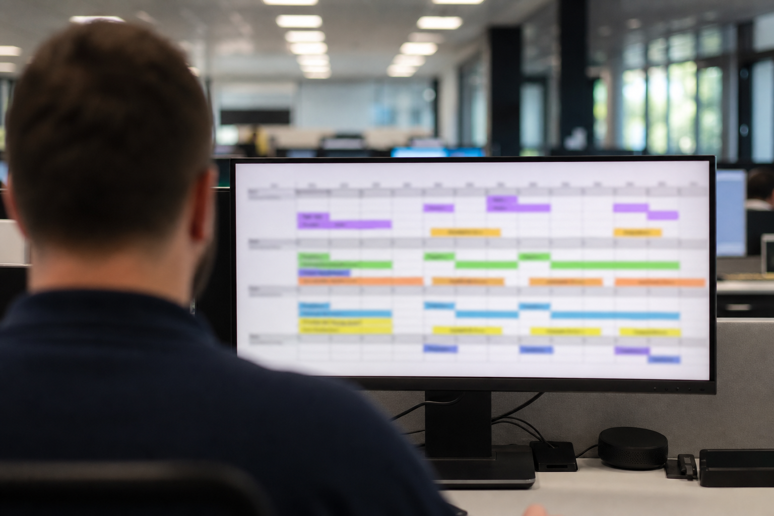 Release calendar showing planned maintenance windows and regression testing