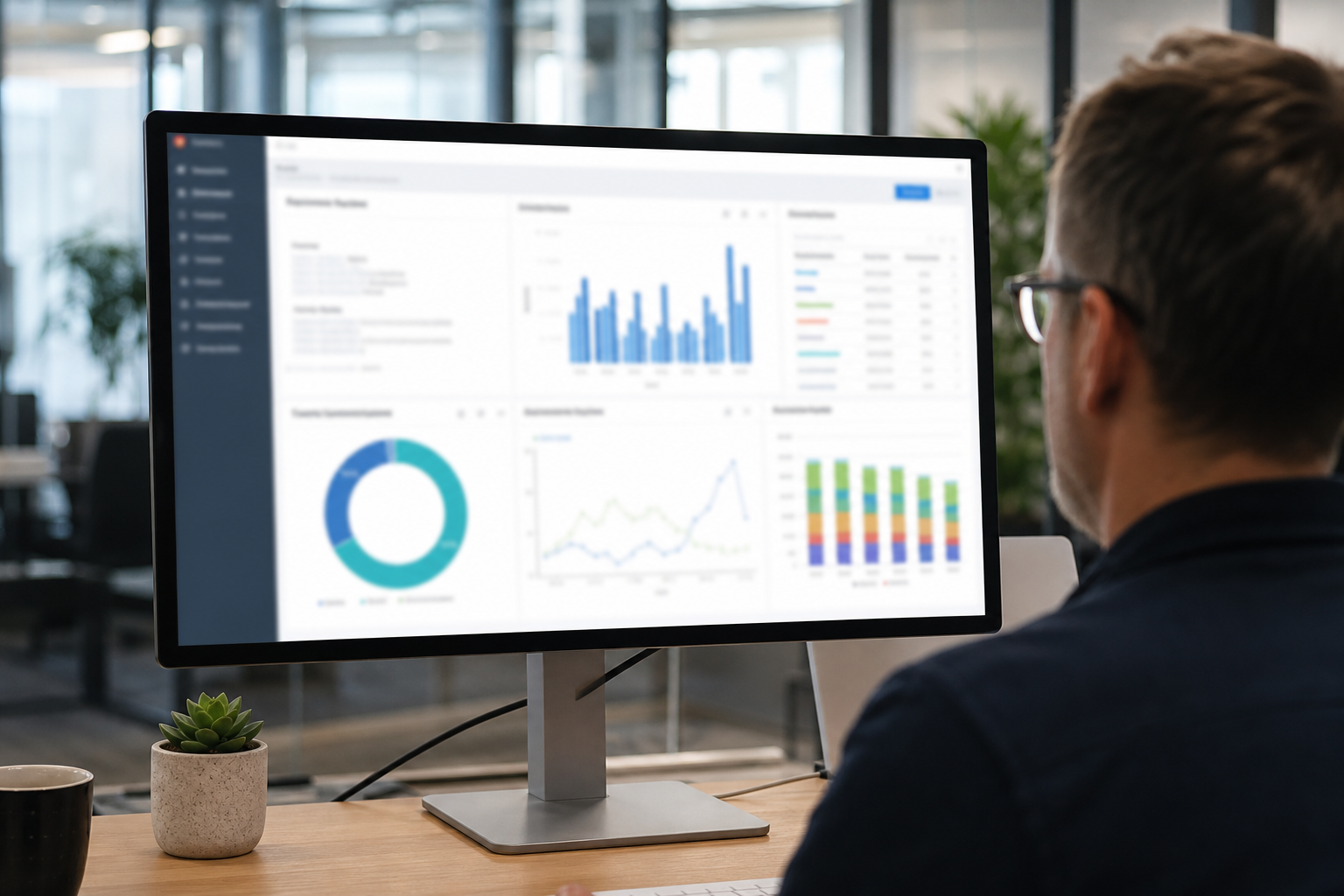 Web application dashboard designed for business operations